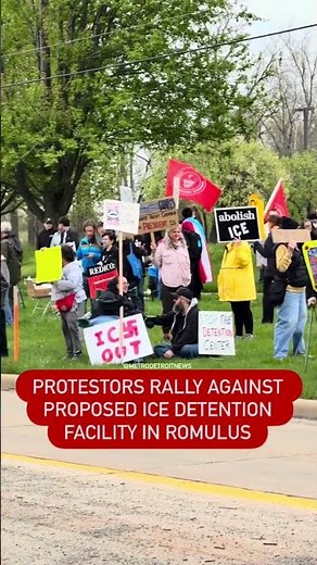 Protestors rally against ICE facility in Romulus