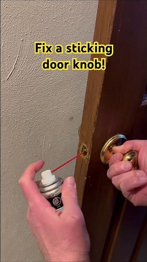 How to fix a sticking door knob #diy #homerepair #homerepairtips