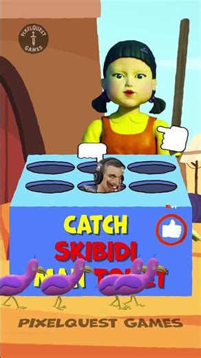 CATCH Skibidi Man Toilet😱🤪😮#squidgame #memes #funny #shorts