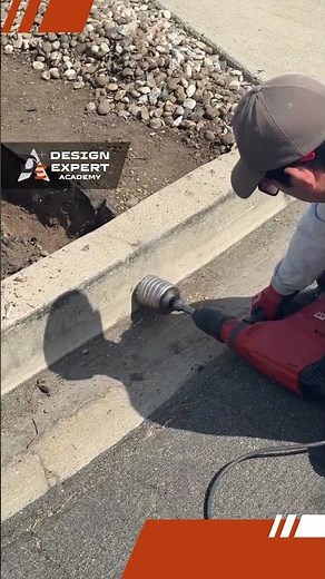 🛠️ Concrete Curb Core Drilling for Drainage and Pipe Installation | Design Expert INT