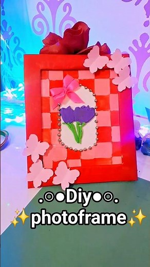 Diy beautiful photo frame out of cardboard | easy photo frame ideas| waste cardboard ideas