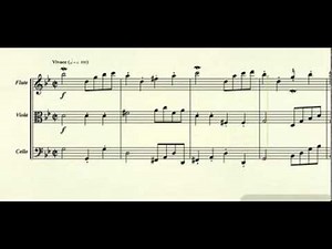 Air pour les Sauvages - J. P. Rameau - for flute, viola and cello