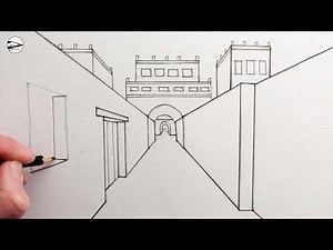 How to Draw an Alleyway with One-Point Perspective: Narrated Drawing Tutorial