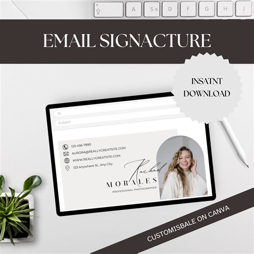 Professional Email Template | Clickable Gmail | Editable Canva Design | Outlook | Modern | E-mail Signature Template | Gmail Template - Etsy Australia