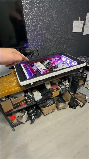 PC Case inside a desk #deskpc #pcinthedesk #pc #computerdesk