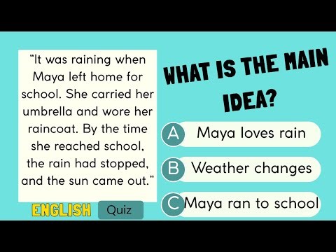 English Comprehension Quiz| Practice your English ESL