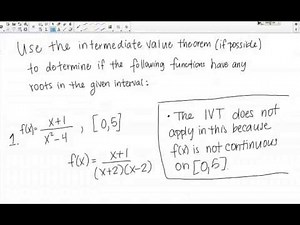 Using the intermediate value theorem to find a root