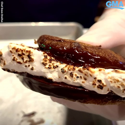 See how ooey-gooey ‘Holy Smokes S’mores’ cookies are made! https://gma.abc/2Yq3kfR | Good Morning America