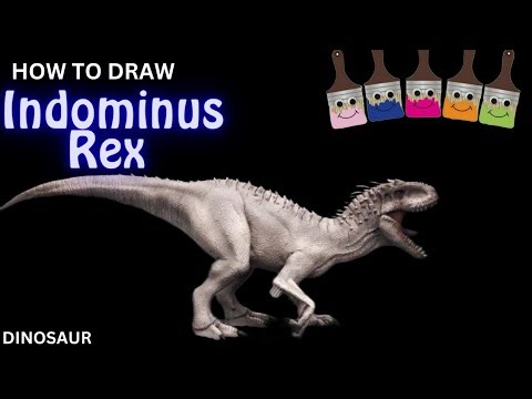 How to Draw Indominus Rex dinosaur from Jurassic World Easy Step By Step /Draw Indominus Rex