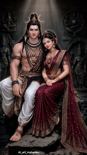 Shiv Parvati Beautiful AI Image | Mahadev Status 4K | Har Har Mahadev ❤️