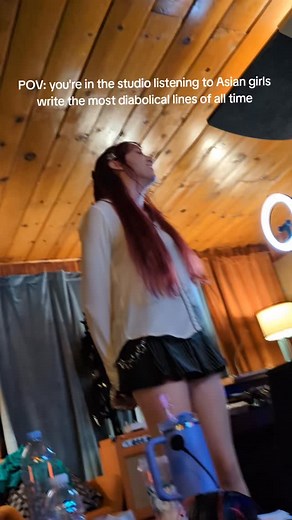 POV: you're watching Asian girls write the most diabolical lines of all time #studiosession #studiosessions #asian #socal #newmusic | Doll Parade Crew | Facebook