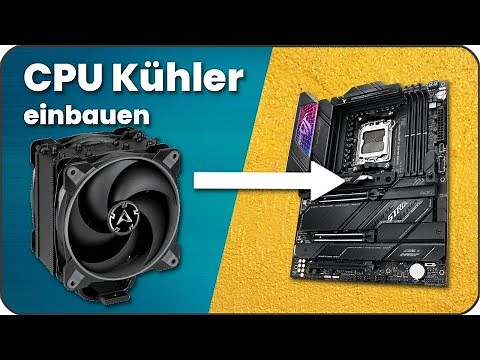 CPU Kühler einbauen - Wärmeleitpaste auftragen, Kühler sowie Lüfter einbauen & anschließen