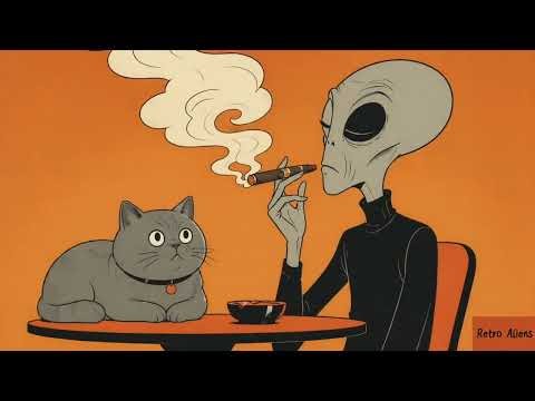 Alien Smoking Cigar With His Cat | 30 Minutes of Relaxing Ambient Music