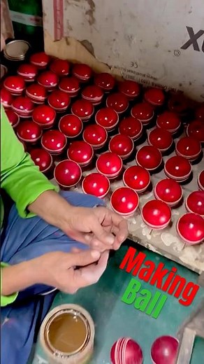 Leather Ball Making Process | Step By Step #cricket #making #ball
