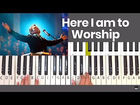 Here I am to Worship - Piano Tutorial (Light of the World, You...)