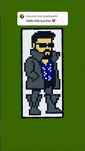 Billy Butcher pixel art #minecraft #shorts