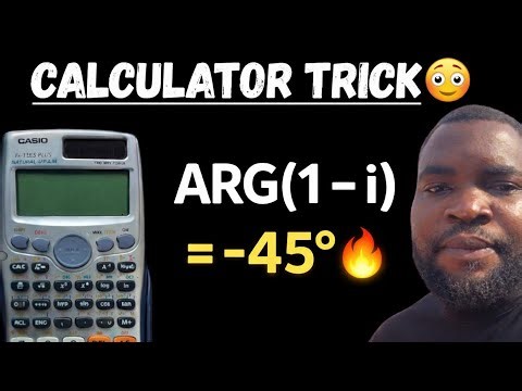 Calculator Trick to Find Argument of Complex Number | Arg(1 - i)