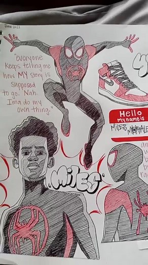 Spiderman Miles Morales Art Drawing