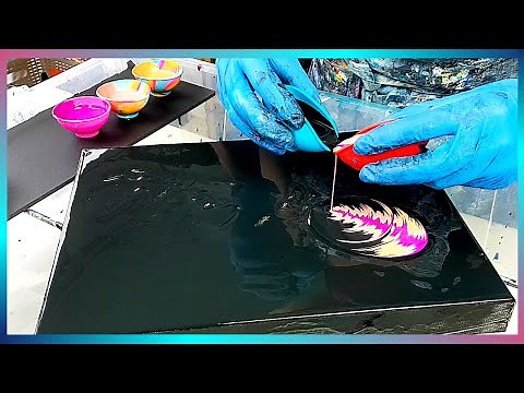 FEATHER Acrylic Pour Painting - Tutorial for Beginners | Fluid Painting Step-by-Step