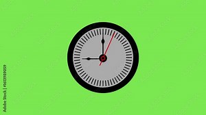 30-Second Green Screen Countdown Timer with Red Second Hand