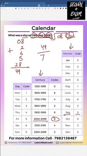 How to Find Any Day of the Week | Calendar Trick | Aptitude Reasoning #calendar #reasoningtricks