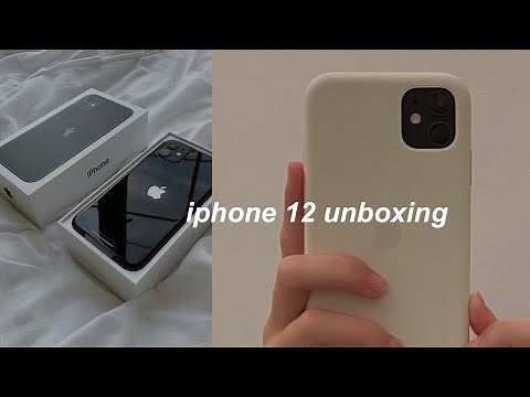 iphone 12 aesthetic unboxing; accessories + set up