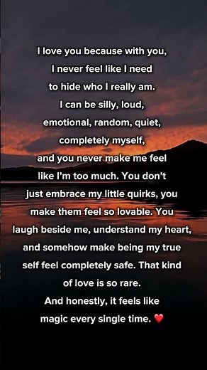Every Time I’m With You, I Can Be Myself ❤️ | Deep Love Message | Romantic Love Letter