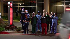 Car horns never sounded so good!❤️ Hundreds of cars surrounded Methodist Mansfield last night to pay tribute to our healthcare colleagues. They honked in unison to salute our frontline workers. What a moving gesture! | Methodist Dallas Medical Center