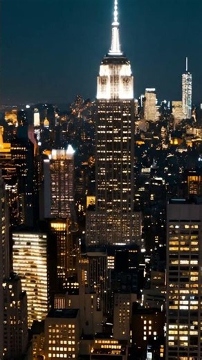 NYC Skyline That Never Sleeps 🌃 | New York Night Lights NightCity #CityLights #NYCTravel