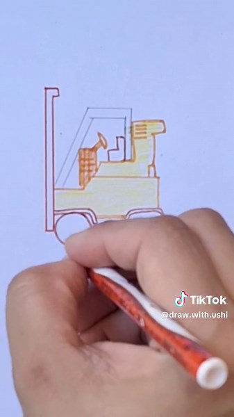 Learn How to Draw a Forklift Truck Step-by-Step