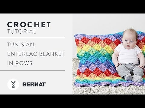 How to Crochet Tunisian Entrelac Blanket in Rows