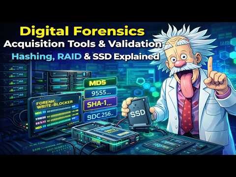 Digital Forensics Acquisition Tools & Validation | Hashing, RAID & SSD Explained