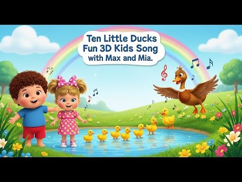 Ten Little Ducks | Classic Nursery Rhyme for Kids | Learning Numbers Song