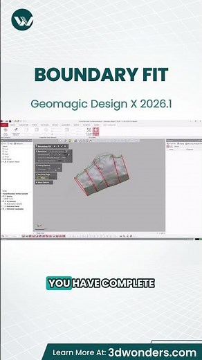 Boundary Fit Tool in Geomagic Design X 2026.1 (Pro Version)