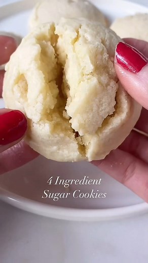 These Eggless Sugar Cookies are soft, buttery, and super easy to make! Just 20 minutes, 4 ingredients. Perfect for egg-free baking. Get the recipe now! https://organicallyaddison.com/eggless-sugar-cookies/ #organicallyaddison #eggless #egglessbaking #sugarcookies #glutenfree #eggfree #healthyfood #healthyrecipes #healthyeating #homemade #homemadefood #HomemadeGoodness | Organically Addison