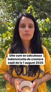 Uite cum se calculeaza indemnizatia de crestere copil de la 1 august 2025: ✅Model de calcul: "De exemplu, Dacă ai avut salarii nete de 6 000 lei lunar, media este 6 000 lei. Astfel, se aplică 85% la această medie: 6 000 × 85% = 5 100 lei - aceasta este valoarea inițială a indemnizației.Din această sumă (5 100 lei) se reține CASS astfel: 5 100 × 10% = 510 lei (valoarea contribuției). Rezultatul este indemnizația netă primită efectiv: 5 100 - 510 = 4 590 lei." Sursa: Digi24 | Draga viitoare mama