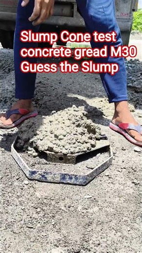 Slump Cone test of Concrete gread M30 Workability test of Concrete