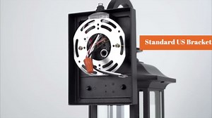 JYZ Dusk to Dawn Outdoor Pendant Lighting, Exterior Hanging Lantern Light Fixture, Classic Black Outdoor Chandelier, Outside Ceiling Mount Hanging Lamp for Porch Hallway Foyer Patio Gazebo Pergola