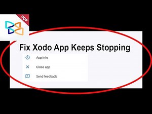 Fix Xodo App Keeps Stopping | Xodo App Crash Issue | Xodo App | PSA 24