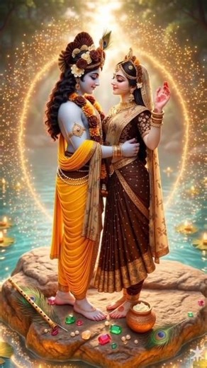 🕉️Joy Radhe Radh🌈e!💖Krishna Krishna!💙Govinda Govinda Bolo Re! ✨#shorts#viral#krishna l#radha #song🌻🙏