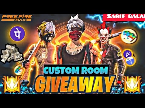 free fire live give way custom room guild test #freefire#strem#live