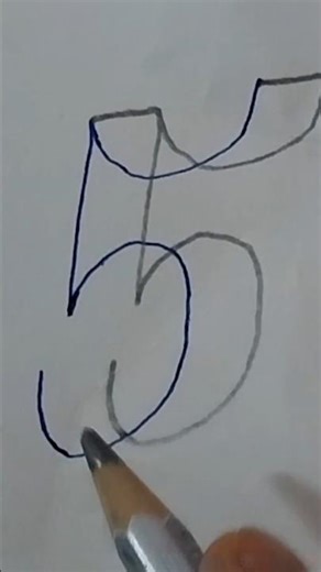 how to write 5#numbers #viral #art #easysteps ##tricks