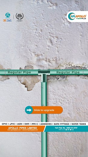 Welcome the latest plumbing technology with APL Apollo PPR-C Pipes! -Cutting-edge technology -Triple-layered pipes -Thermotech Plus ranges -8 Features like High Impact Strength and Corrosion Resistance -8 Applications #NationalTechnologyDay #NationalTechnologyDay2023 #TechnologyDay #Technology #NeverCracksUnderPressure #APLApollo #ApolloPipes #PipingSystems #MadeForLife #PipesAndFittings #PlumbingSystem #PlumbingSolutions #PPRCPipes #LatestTechnology | Apollo Pipes Limited