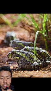 Una rana se come a otra rana. | La Fauna Salvaje con Darwin