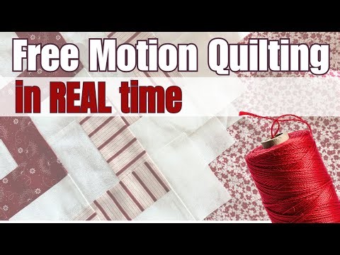 Free Motion Quilting Paisleys - in REAL Time!