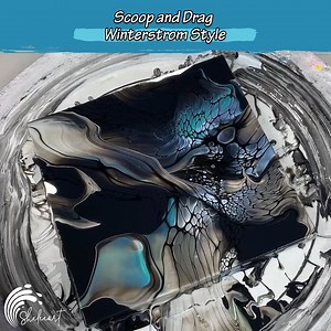 203K views · 1.7K reactions | Black And Turquoise Acrylic Drag! *Art* | Sheleeart | Facebook