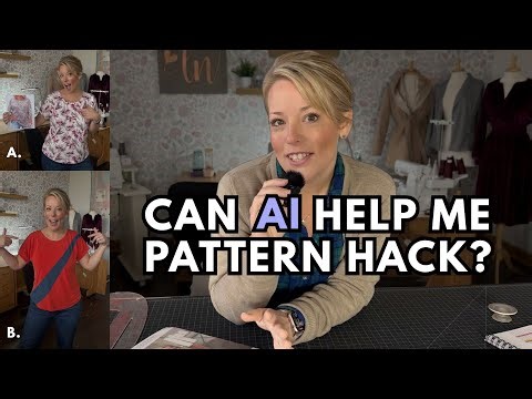 Can AI help me pattern hack? | La Bella Donna Dolman colorblocked + asymetrical lines