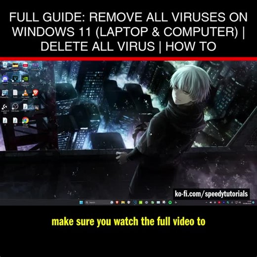 Speedy Tutorials on Instagram: "Full Guide: Remove All Viruses on Windows 11 (Laptop & Computer) | Delete All Virus | How To 💻 Donate, browse my shop, or if you need help get a custom tutorial → Link in my bio! https://linktr.ee/speedytutorials #computer #windows11 #windows11 #tech #windows10 #laptop #computertips #laptoptips #technology #pctipsandtricks #shorts #reelindia #reels #pctips #india"