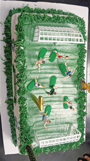 ⚽ Football Theme Cake | The Easiest Cake You’ll Ever Make! #cake #shortsfeed #shortcake #tastycakes