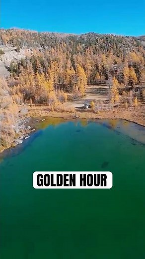 Fall Camping at a Turquoise Alpine Lake